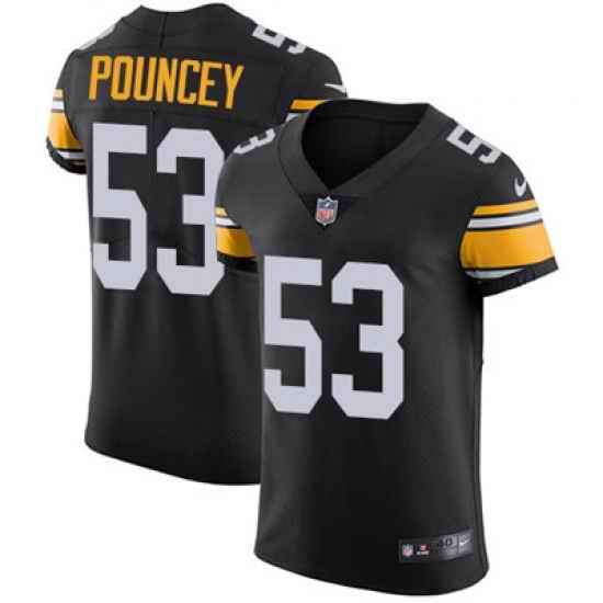 Nike Steelers #53 Maurkice Pouncey Black Alternate Mens Stitched NFL Vapor Untouchable Elite Jersey